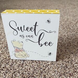 Disney Sweet as Can Bee Wall Art - Yellow and White